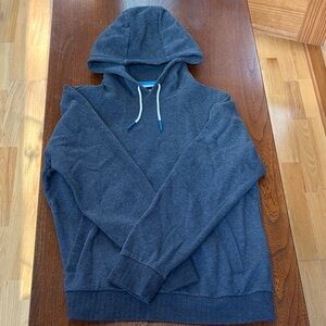 Bonobos Charcoal Hoodie with Teal Trim